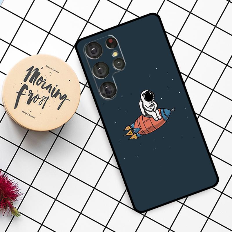 Star Astronaut Cute Case For Samsung Galaxy S21 S22 S23 S24 S25 Ultra S9 S10 S25 Plus S25 FE S20 FE Phone Cover