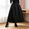 Damenhosen Einfarbige Weite Beine Lässige Hosen mit Elastischem Hohen Bund Plissiertes Design Sommer Freizeithosen
