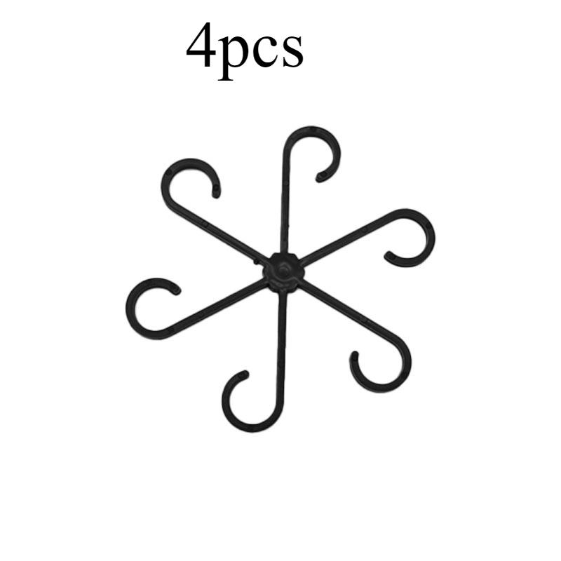

4 шт. пластиковых зажимов для поддержки растений, кронштейны для вьющихся зеленых растений, регулируемые зажимы для стеблей садовых растений для фиксированного и вертикального роста чёрный