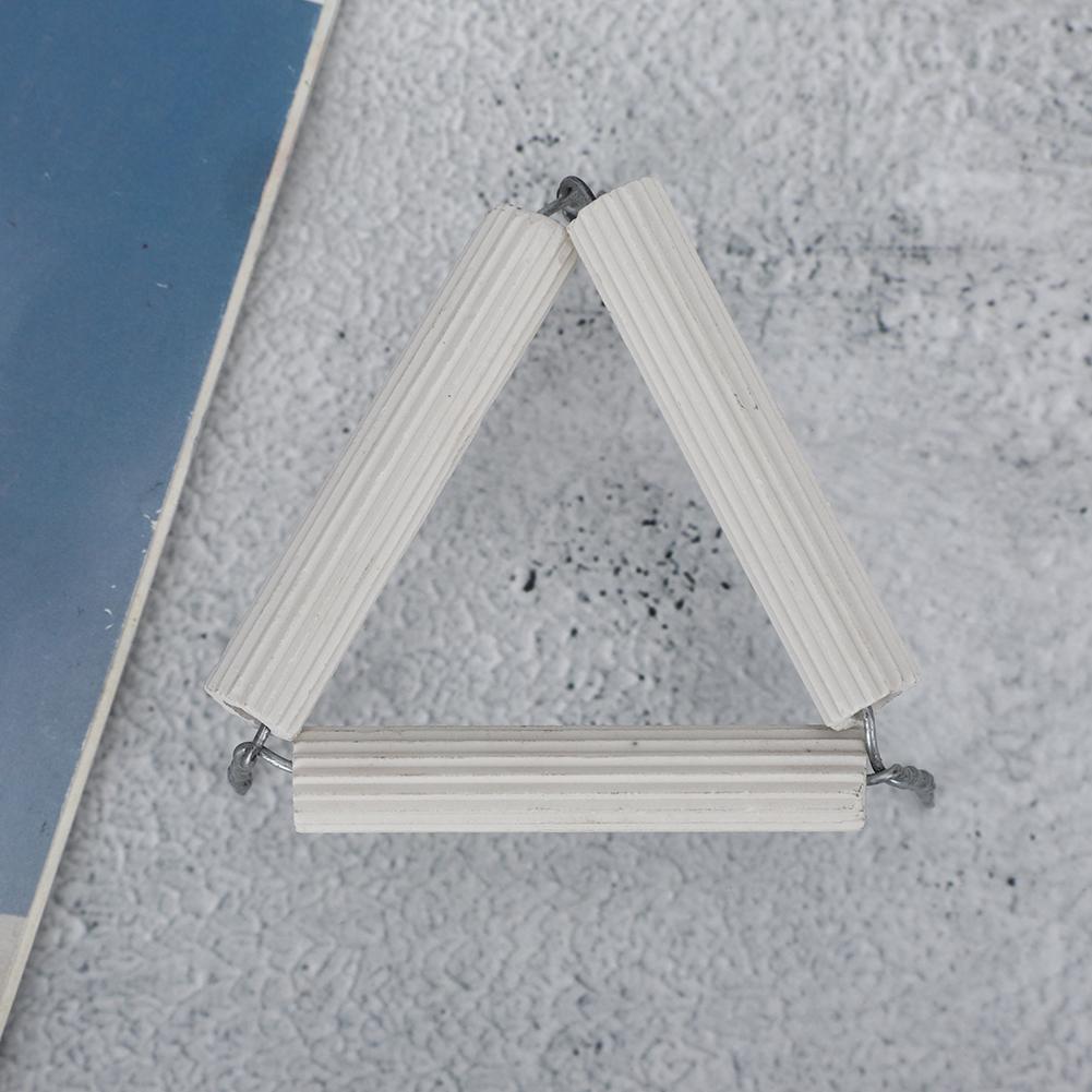 5pcs 55mm Lab Clay Triangle Crucible Holder Ceramic Pipes and Iron Wire for Chemical Experiment