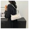 High-quality PU Zipper Crossbody Bag with Solid Color Fashionable Satchels Soft Versatile Shoulder Bag Feminine
