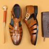 Retro Roman Sandals Men'S First-Layer Cowhide Business Casual Shoes Wear Cool Leather Shoes