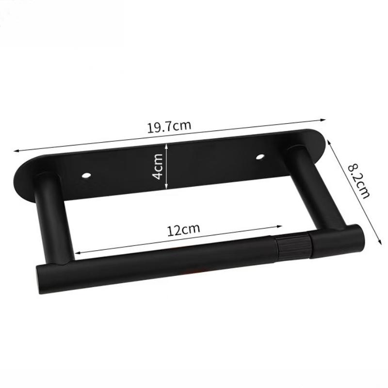 

Stainless Steel Towel Rack Bathroom Kitchen Paper Holder Wall-mounted Toilet Tissue Roll Holders Storage Holders & Racks чёрный