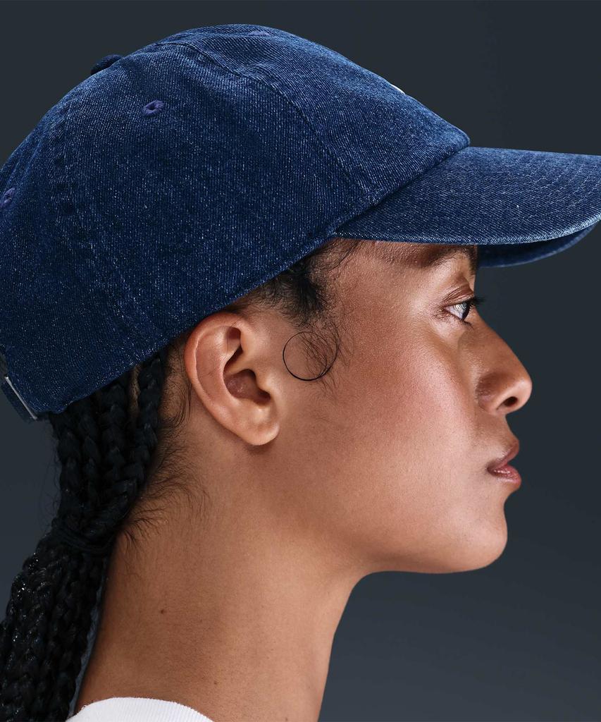 Nike Club Unstructured Denim Cap - College Navy:White / Hf0383-419