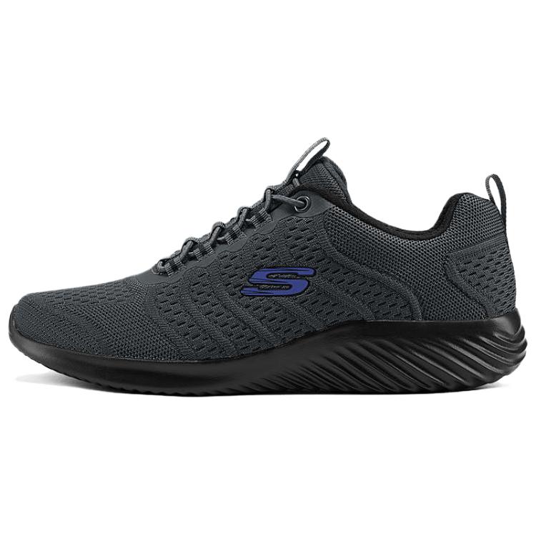 Skechers Bounder Sports Fashion Versatile Summer Breathable Lightweight Running Shoes Low-Top Men sneaker Gray Black 8790305-CCBK 42