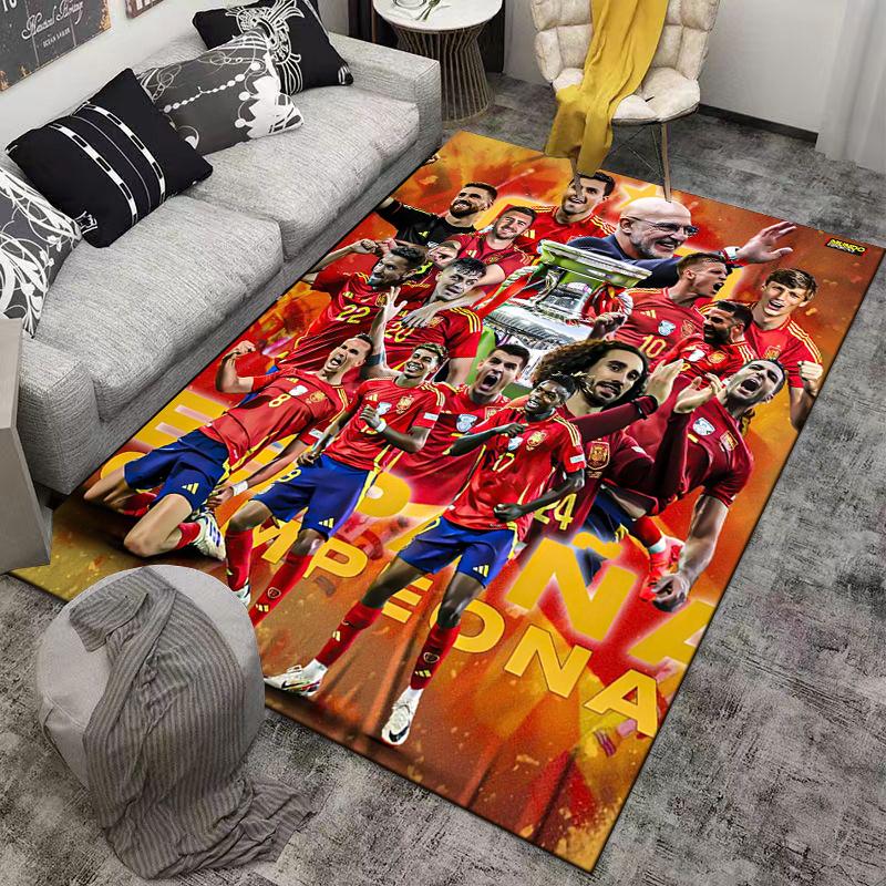 "Soccer Champions Carpet" Designed Floor Mat, Suitable As a Non-slip Mat for the Living Room or Bedroom Sofa