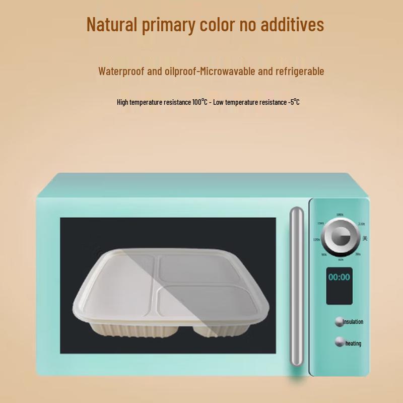 Lü Xian Biodegradable 5-Compartment Takeaway Boxes with Lids