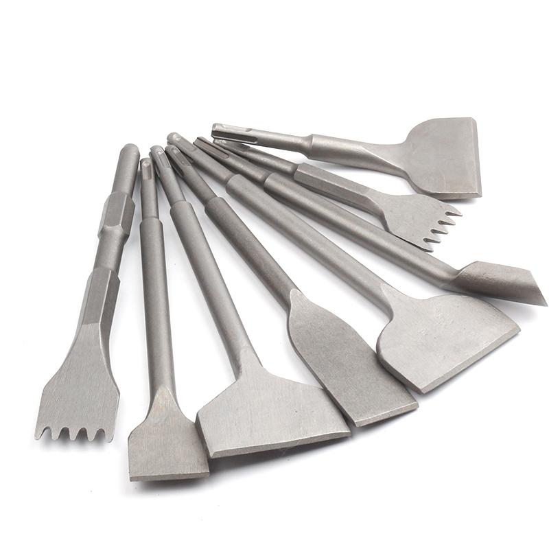 Elektrischer Hammer, Schlagbohrmaschine, elektrischer Pick, runder Griff, flacher Meißelzahn, U-Pick, Hartlötschaufel für Zementwände