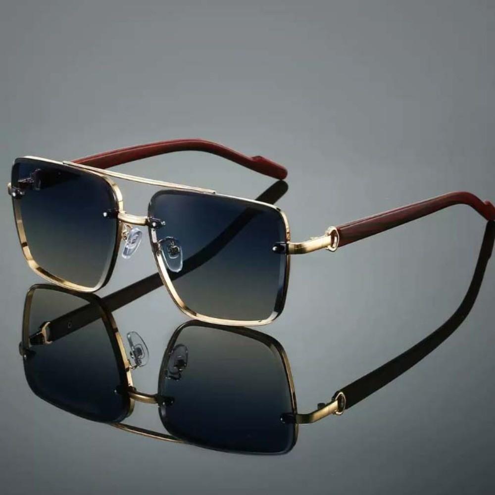 Zinc Zinc Alloy Double-bar Sunnies Eyewear Anti-UV Plain Glasses Unisex Polarized Sunglasses  Summer