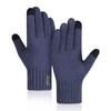 Herren Strickhandschuhe Winter Winddicht Reiten Touchscreen Handschuhe Kamel Fleece Warm Studentenhandschuhe