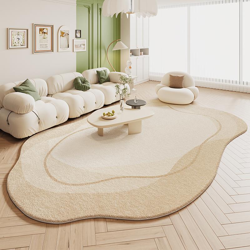 Green Carpet Living Room Shaped Cream Style  New Plush Irregular Bedroom Bedside Floor Mats Home Decoration