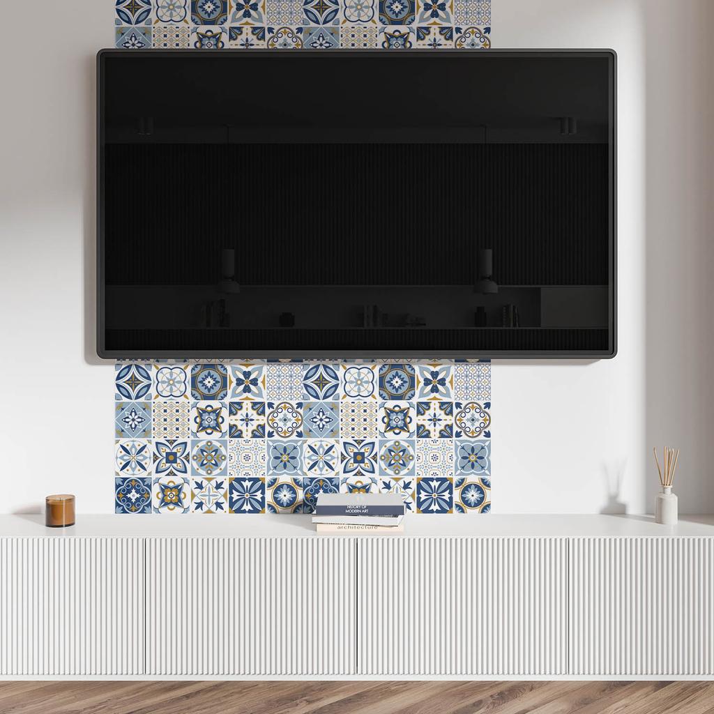 Dekoracyjny Panel Winylowy Samoprzylepny 100X50 Cm Wzory Kafli Dekoracyjnych