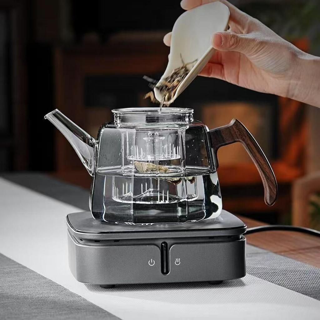 High-Temperature Resistant Glass Teapot with Large Capacity for Electric Stove and Fireplace Use