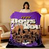 Music I-ITZY Throw High-Density Short Plush Blanket Soft Skin-Friendly for Sofa Nap Air-Conditioned Room