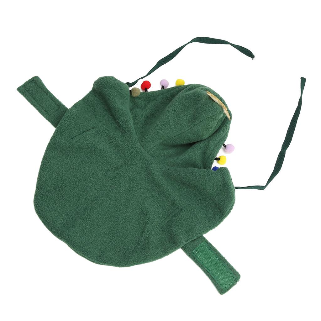 Cat Christmas Cape Warm Puppy Xmas Cloak with Star and Pompoms for Small Medium Pets