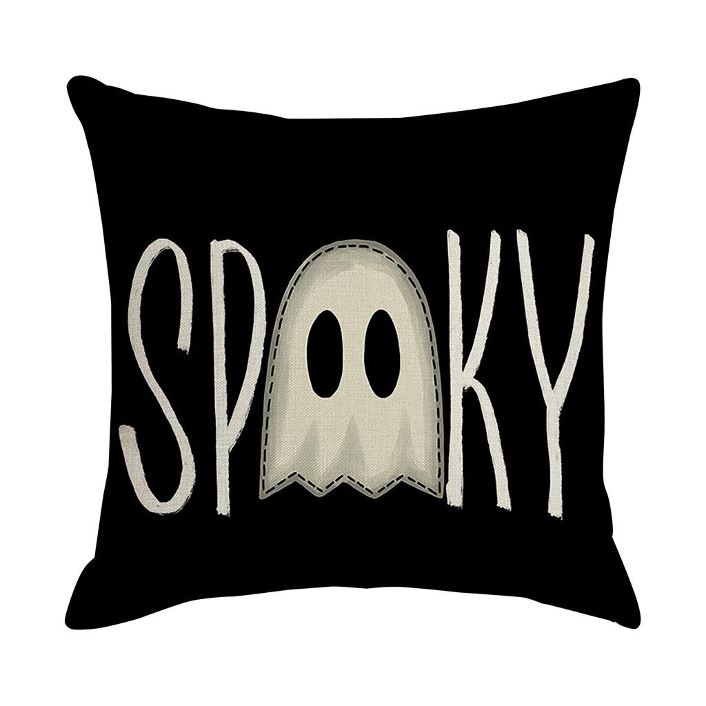 Halloween Pillow Cover Living Room Sofa Bedroom Pillow Single Sided Linen Pillow