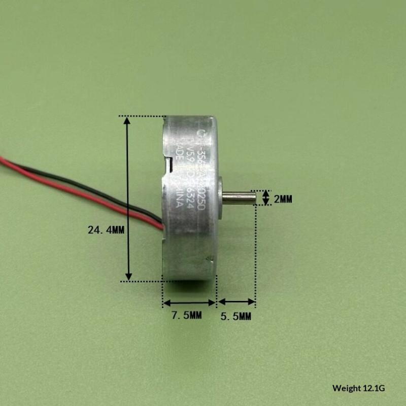 1Pcs Dc 3V~6V 5.9V 8900Rpm Micro 24Mm Round Motor Rf-356Ca-10250 Thin Motor For Diy Toy Fan Hobby Car Av Cd Audio Player