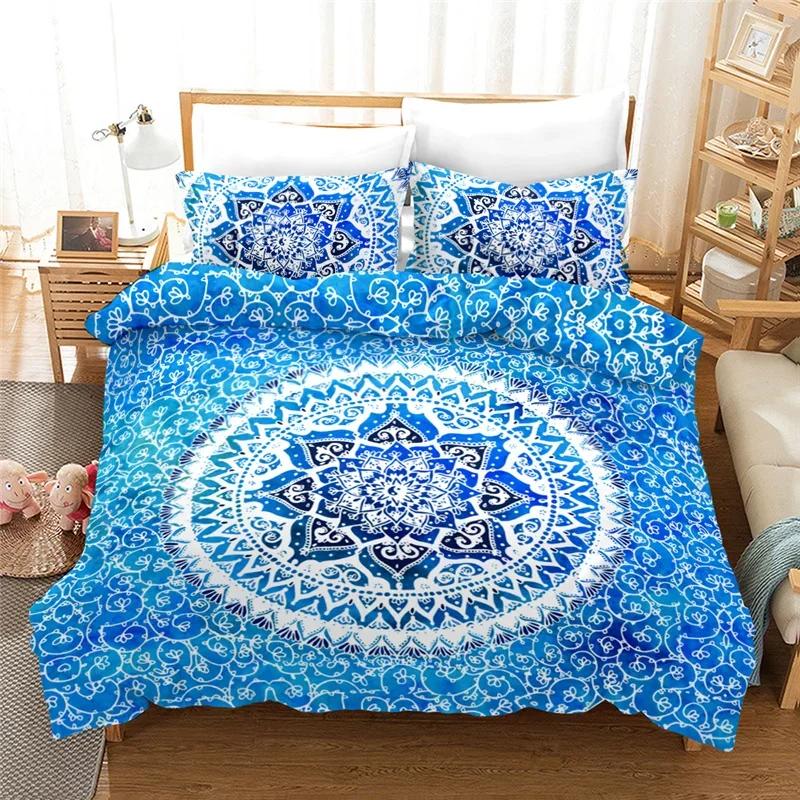 

Purple Bohemia Beddings Duvet Cover Sets For Mandala Home Textile Bedroom Bed Cover With Pillowcase Bedclothes Bedset Polyester EU Single(135*200cm)3pcs