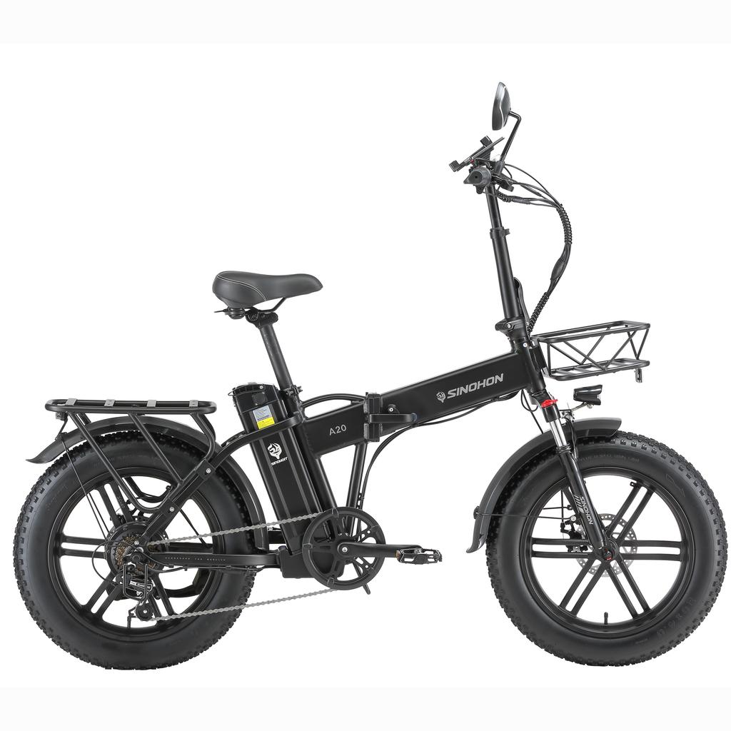 SINOHON A20 Městské Dojíždění Dospělé Elektrické Kolo 500W Motor 48V18Ah Baterie Více Terénní E-Bike 20 Palcová Silniční Kola S Tažnou Sedačkou Elektrické Kolo