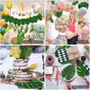 2026+ 100 Pcs Artificial Palm Leaves Tropical Leaves, Leaf Gold and Green Faux Leaves for Hawaiian Party Table Decoration