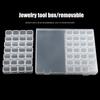 28/56 Grids Diy Diamond Jewelry Storage Box Grids Clear Nail Art  Tools Beads Display Storage Case Organizer Box