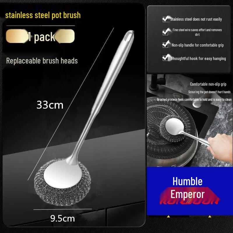 Stainless Steel Pot & Dishwashing Scrubber