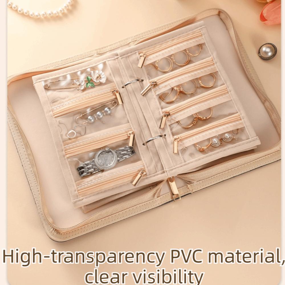 Detachable Pages Jewelry Storage Book Large Capacity Jewelry Organizer Bag Small Jewelry Storage