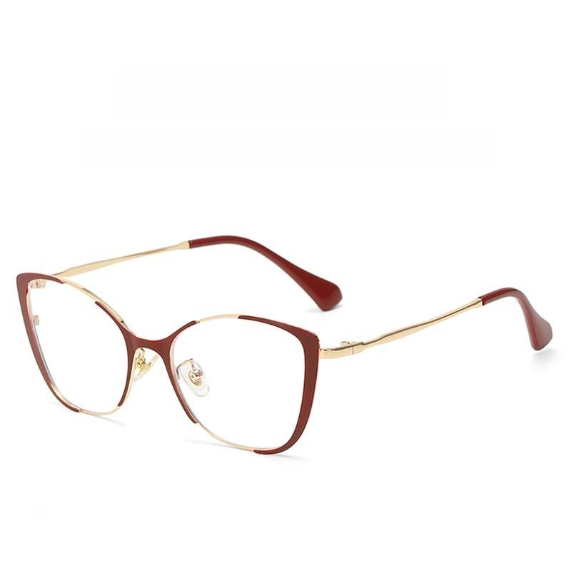 Modern Blue Light Blocking Glasses For Women With Metal Butterfly Frame Stylish And Lightweight