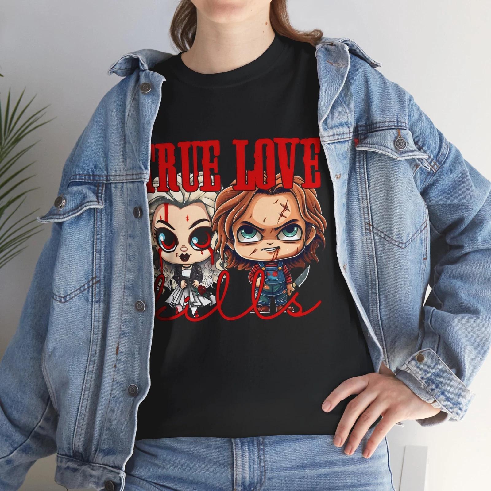 True Love Funny Halloween Movie Goth Spooky Shirt S