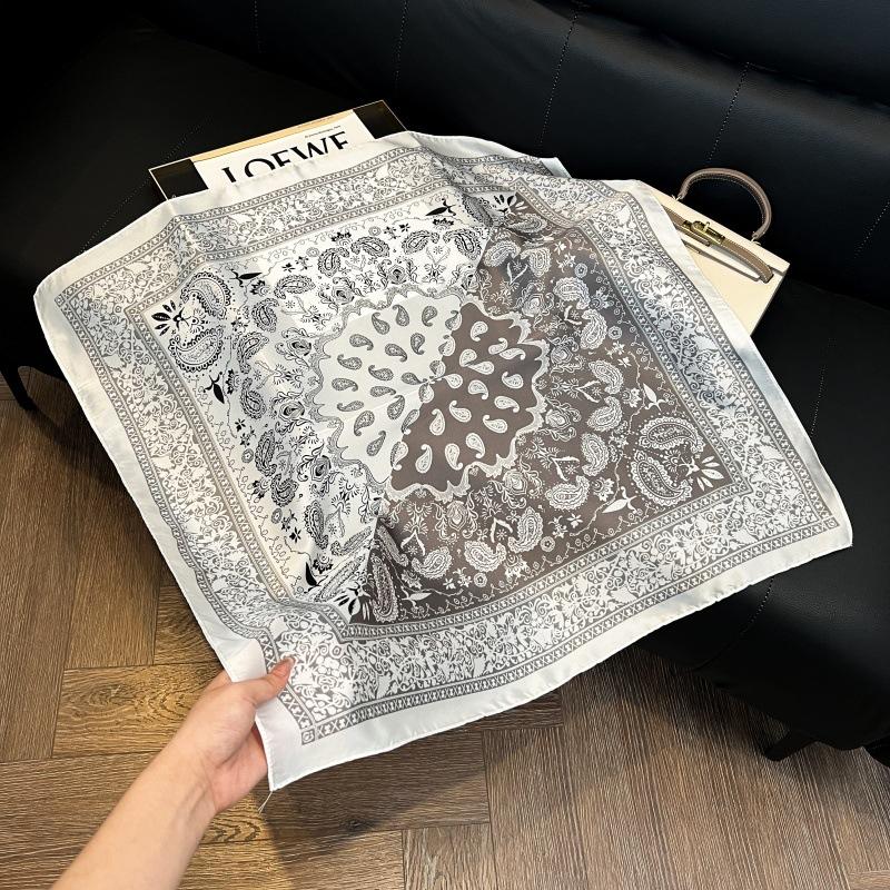 Mother's Day Silk Scarf Muse Festival Gift Simulation Silk Silk Scarf Premium Spring and Summer Square Scarf 71 Silk Decorative Small Scarf