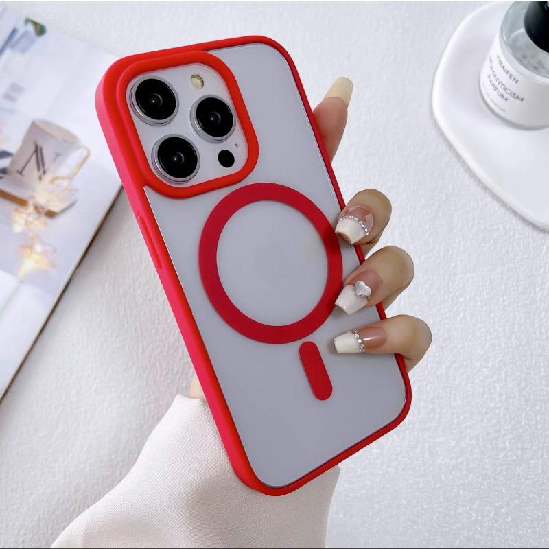 Applicable To IPhone 16 Acrylic Transparent Magnetic Phone Case Apple 15promax Simple Anti Fall Protection Case 14