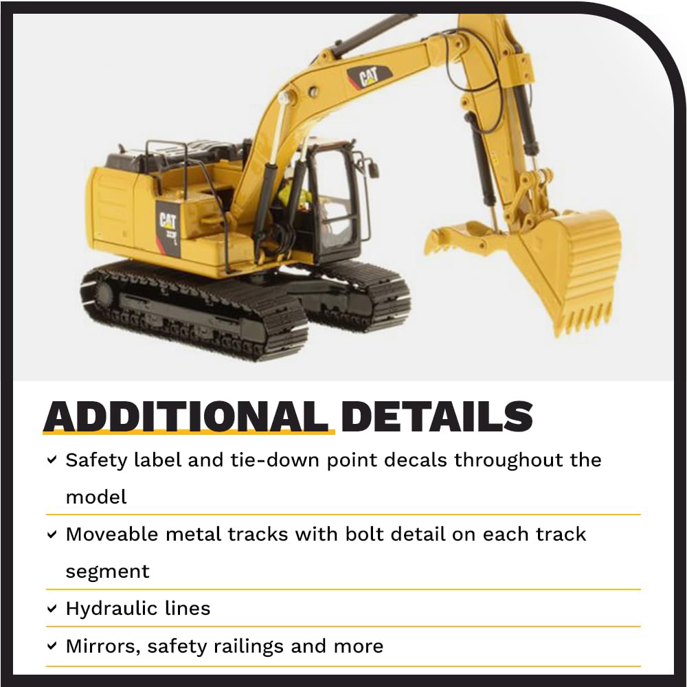 DM85924 Highline Series Cat 323F L Hydraulic Excavator 1/50
