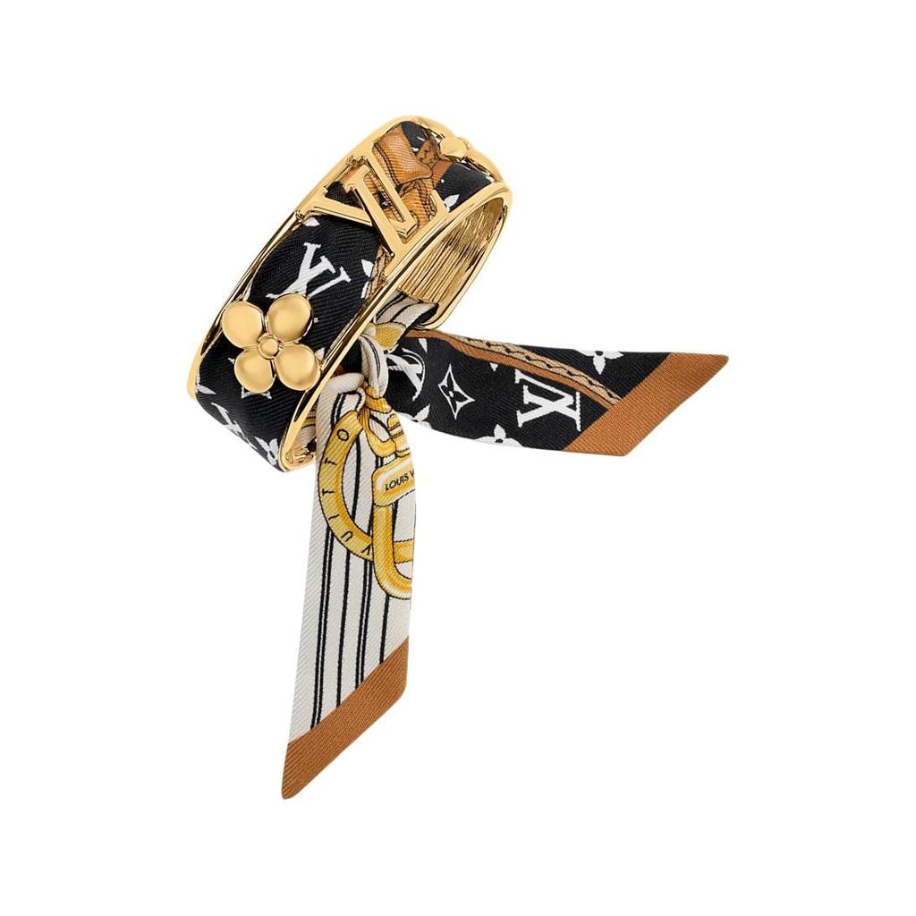 LOUIS VUITTON Bangles Women's Black/Gold M1958S