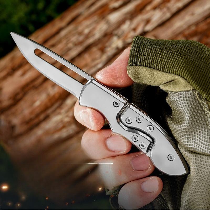 Stainless Steel Multifunctional Folding Mini All Steel Mechanical Knife Creative and Convenient Household Outdoor EDC Tool