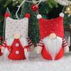 Christmas Knit Hat Couple Doll - Faceless Old Man Ornament with White Beard