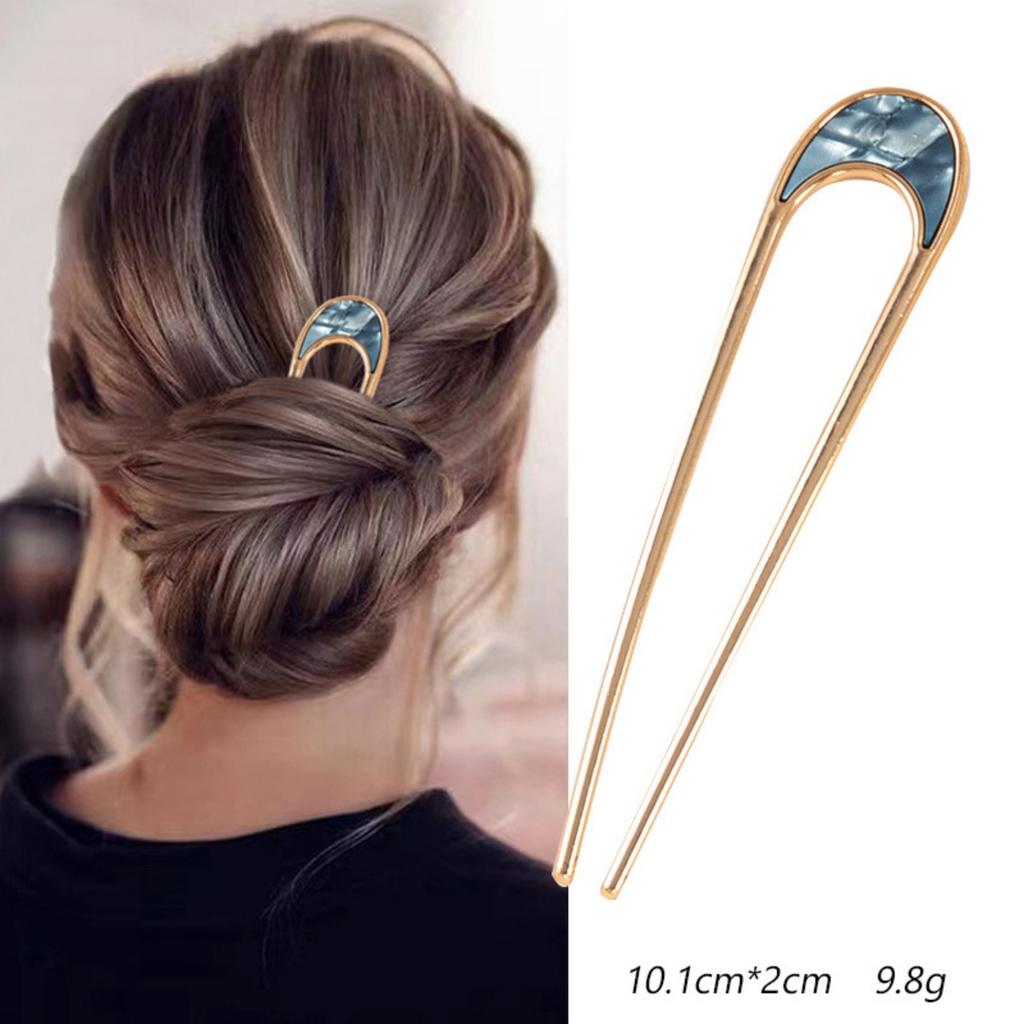 Shell Hairpin Metal U Shaped Hair Pins Hair Fork U French Hair Pin Simple And Fashionable Hair Accessories For Women