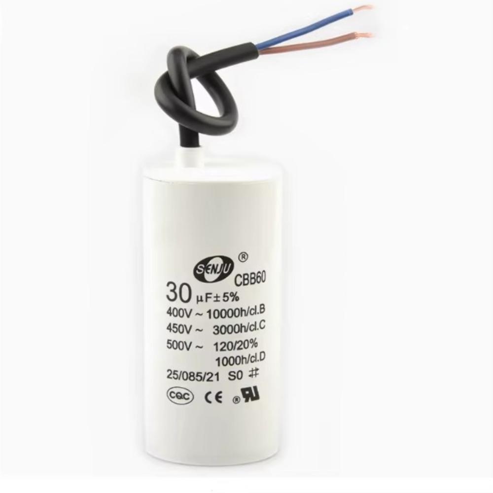 Capacitor de Partida para Motor 450V Capacitor Redondo para Bomba d'Água Capacitor Confiável para Máquina de Lavar