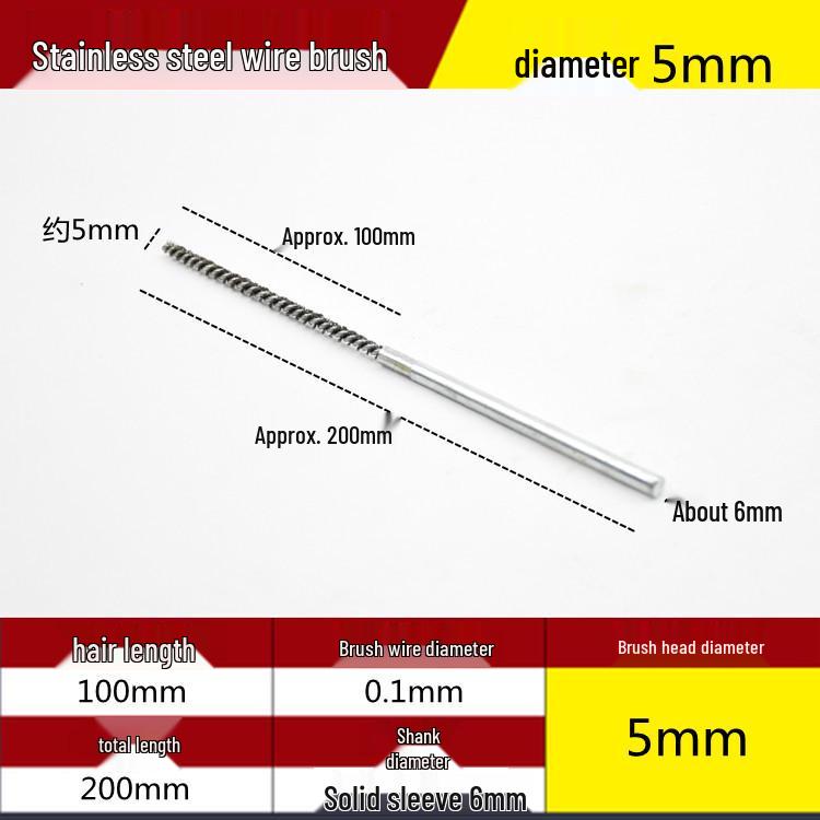 Electric Drill Stainless Steel Pipe Brush with Extended Handle for Polishing, Grinding, Deburring, and Rust Removal