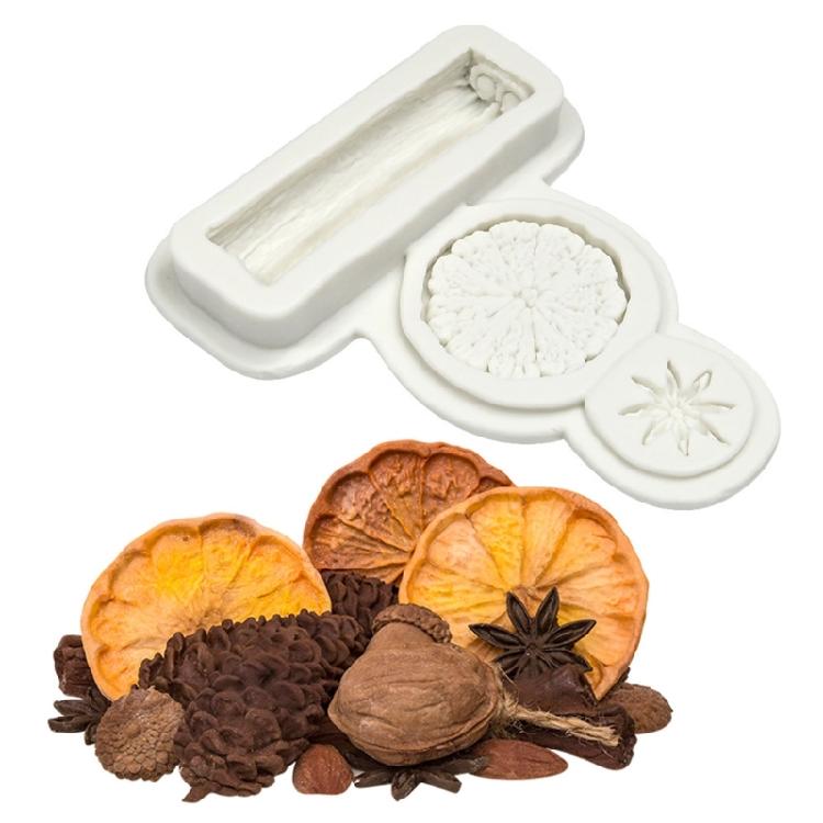 Easy Demold Spices and Nut Silicone Molds for Baking Enthusiasts and DIY Designers with Winter Spices Designs