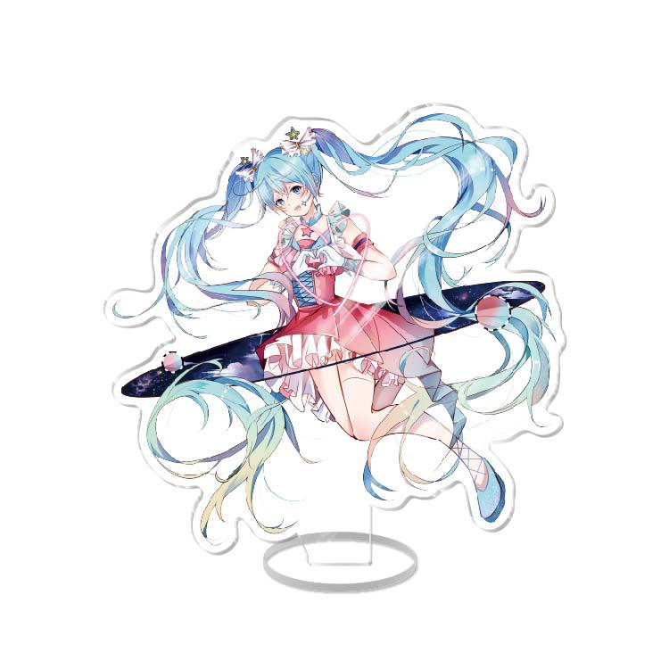 Anime Acrylic Stand Double Sided Artwork  Hatsune Miku Sakura Miku School Campus Figure Merchandise Otaku Collection
