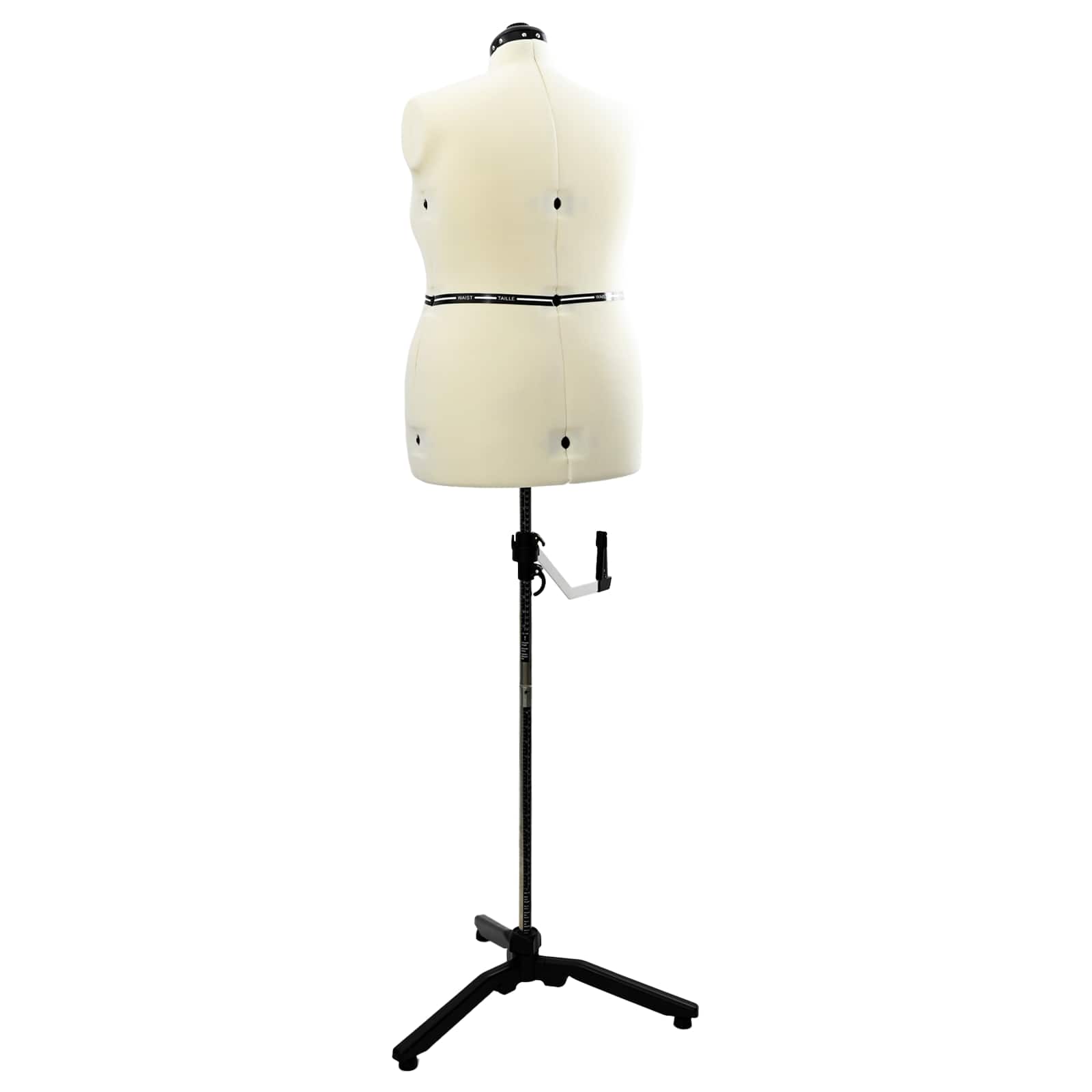 Verstellbare Schaufensterpuppe für Damen Creme L Samt
