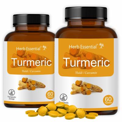Herb Essential Turmeric Tablets, 500 Mg,120 Tablets | Helps Boost Immunity | 100% Natural Haldi Extracts