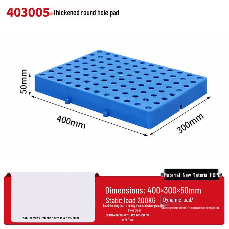 Warehouse Grid Plastic Pallet: Thickened Moisture-Proof Single-Sided Floor Mat for Logistics.