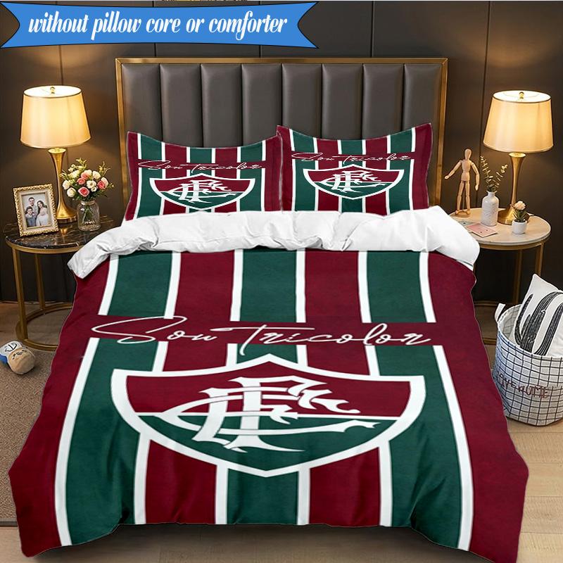 3PCS Champions Celebration Printed Soft Bedding Set,Including 1pc Duvet Cover And 2pcs Pillowcases Perfect for Bedroom, Dormitory, Fan gift