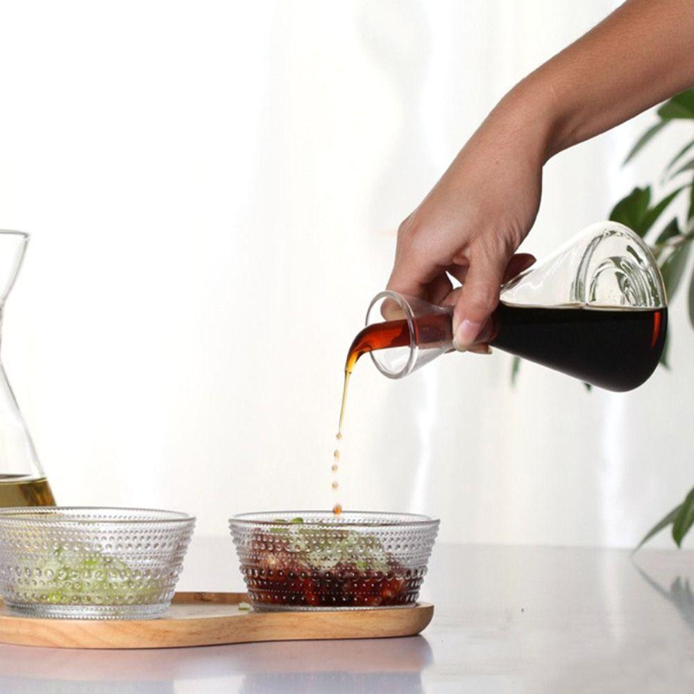 Creative Cruet Pourer Glass Condiment Container Easy To Clean Kitchen Supplies  Cooking