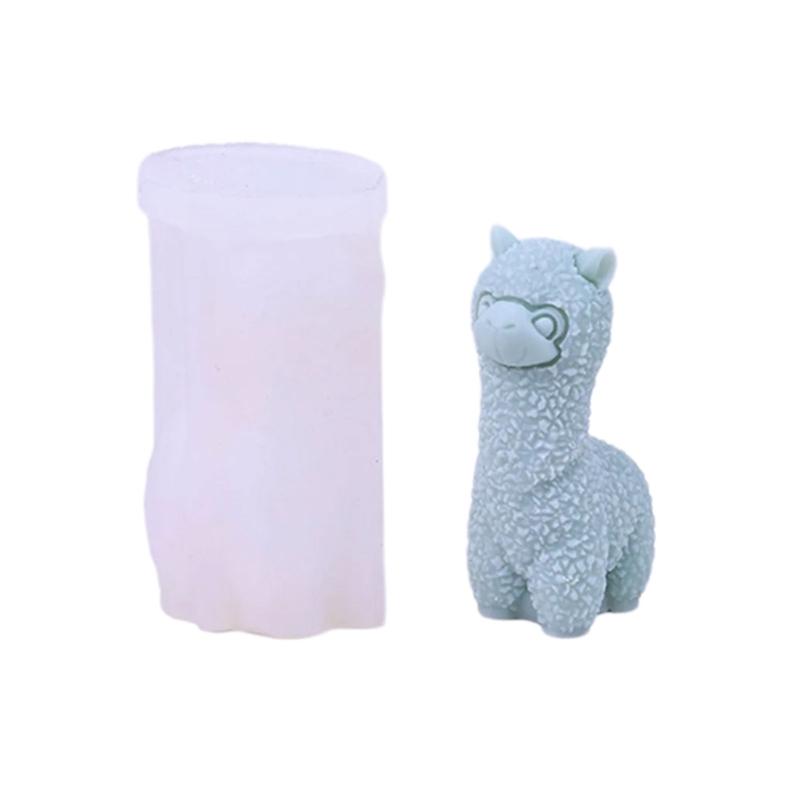 3D Alpacas Silicone Mould Animal Candle Molds Handmade Soap Castings Molds Resin Molds DIY Baking Molds Home Decorations