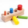 Montessori Children'S Early Education Colored Cylinder Teaching Aids Kindergarten Geometric Socket Educational Wooden Toys