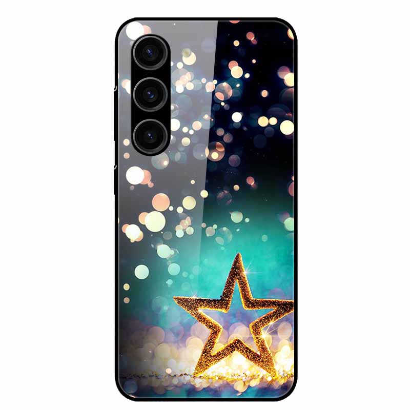 For Samsung Galaxy S25 Plus Case Tempered Glass Hard Phone Cover for Samsung S25 Ultra 5G Back Cases for GalaxyS25 S 25 S25Plus