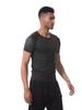 Men's Quick-Dry Marathon Running Suit: Tight-Fit Sports Short Sleeve T-Shirt
