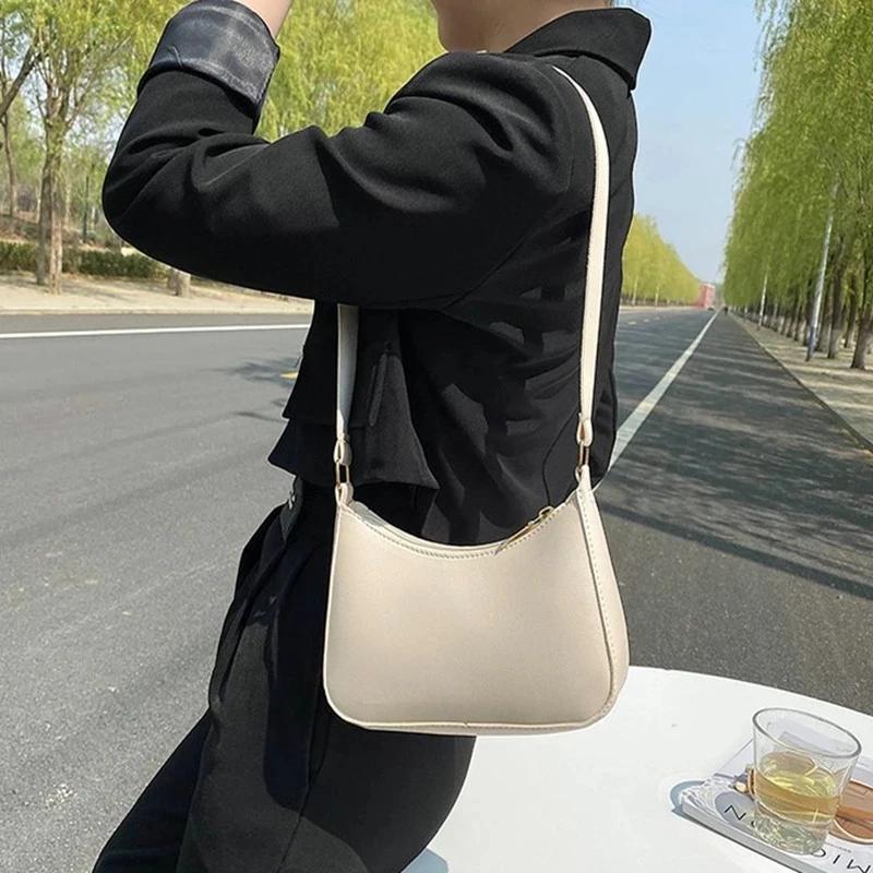 New fashion female bags retro solid color plutonium leather shoulder axillary casual female  bags